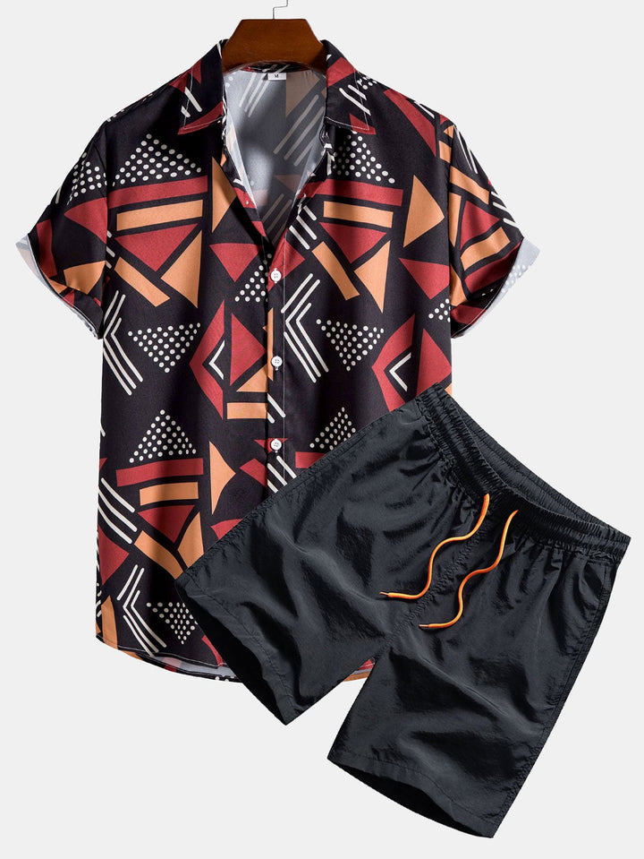 Pythagor | Print Summer Set - Shirt & Shorts