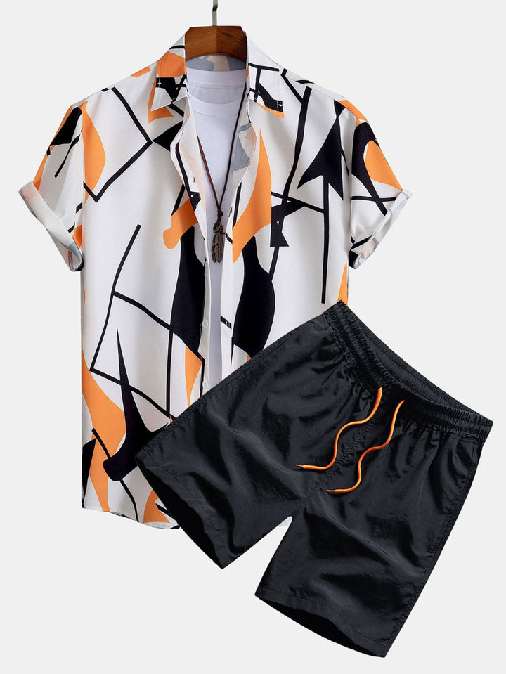 Pythagor | Print Summer Set - Shirt & Shorts