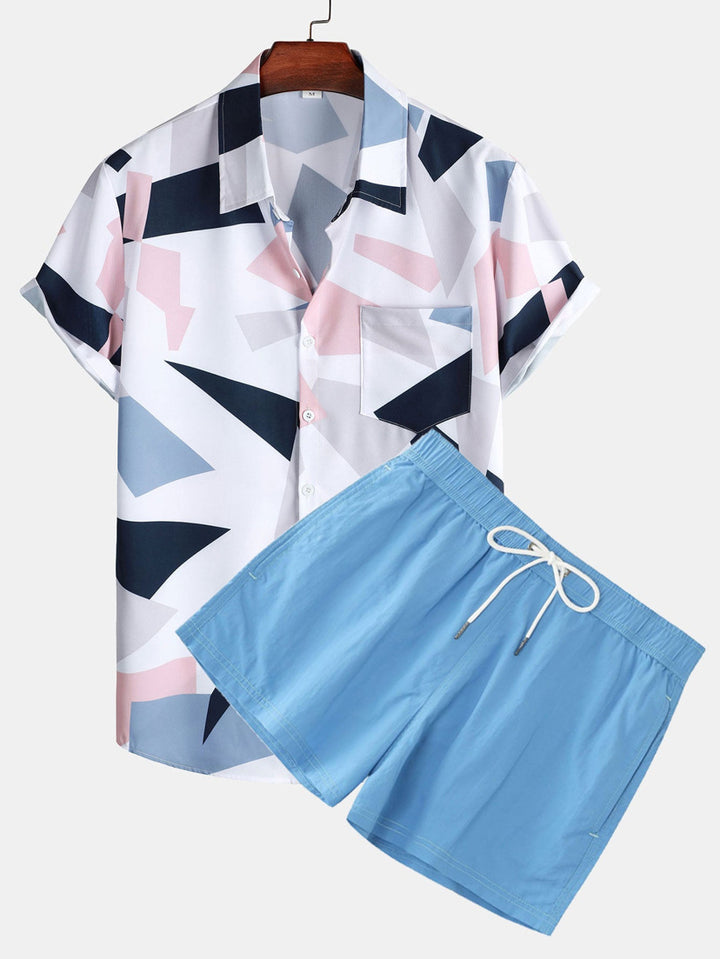 Pythagor | Print Summer Set - Shirt & Shorts