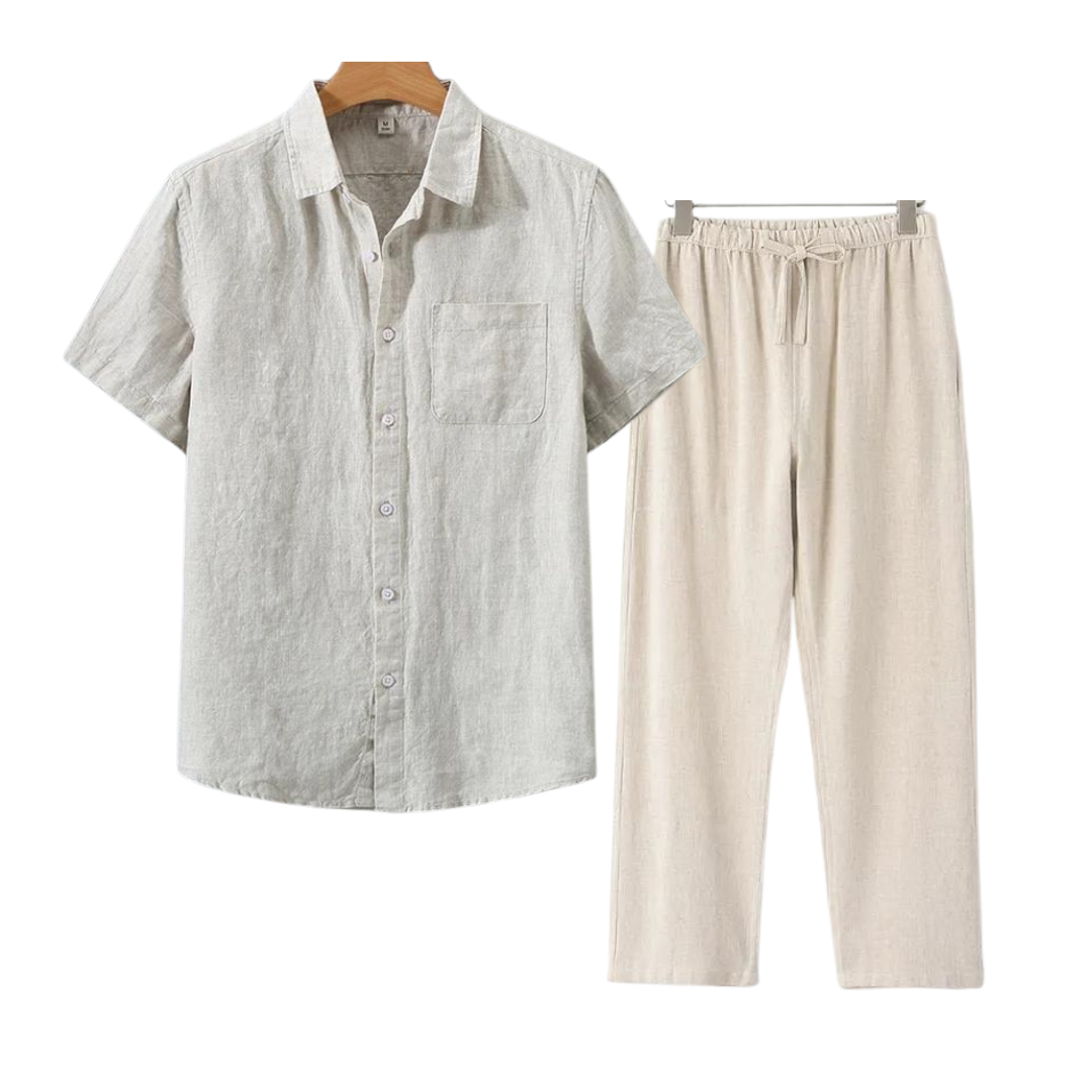 IBIZA - Linen Men Set (Shirt + Pants)