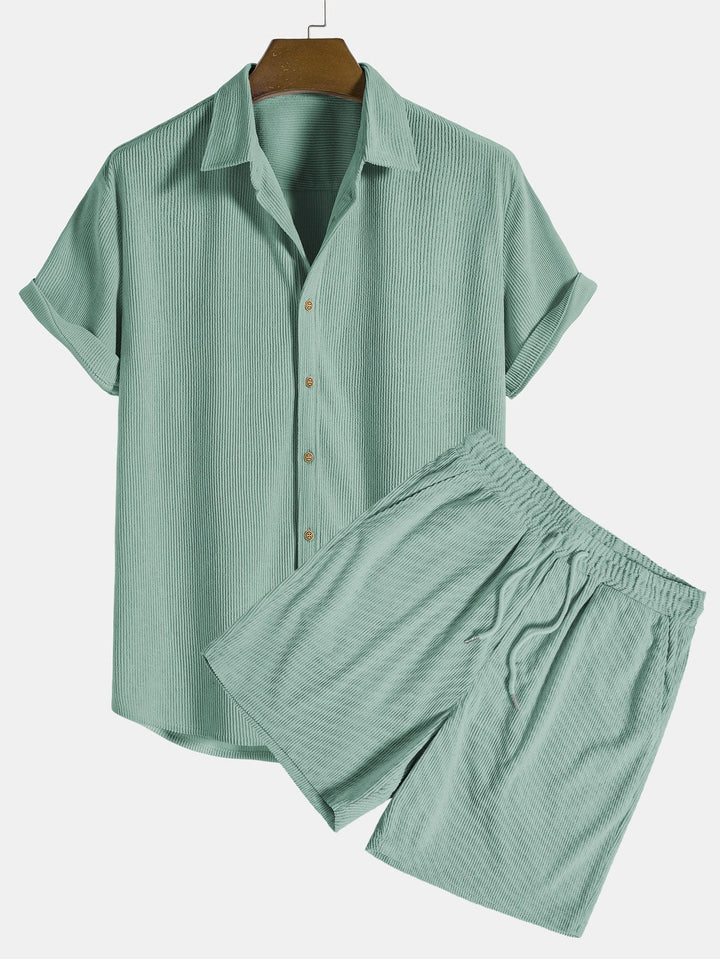 Grace | Corduroy Summer Set - Shirt & Shorts