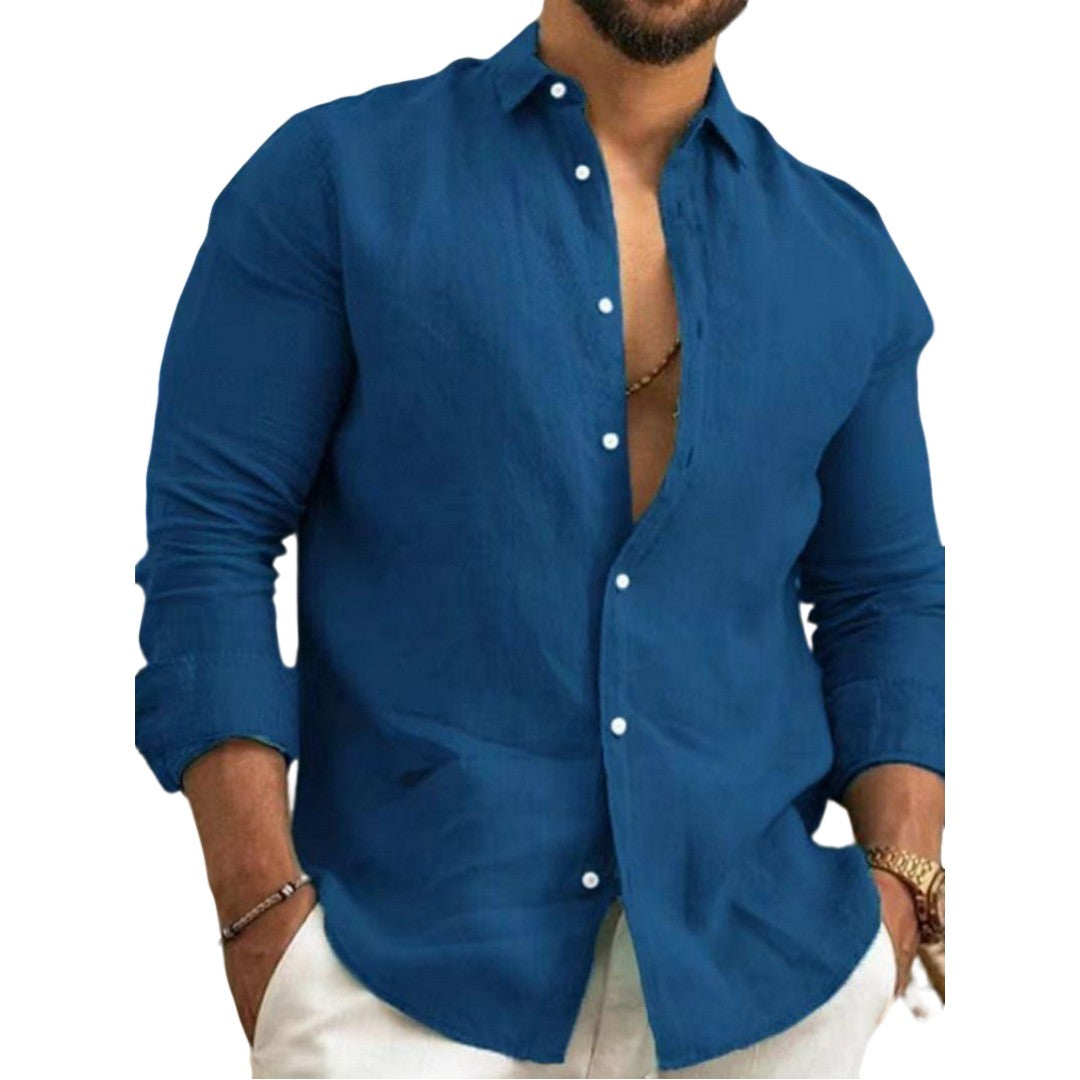 Rony | Men's cotton and linen spring and summer casual shirt