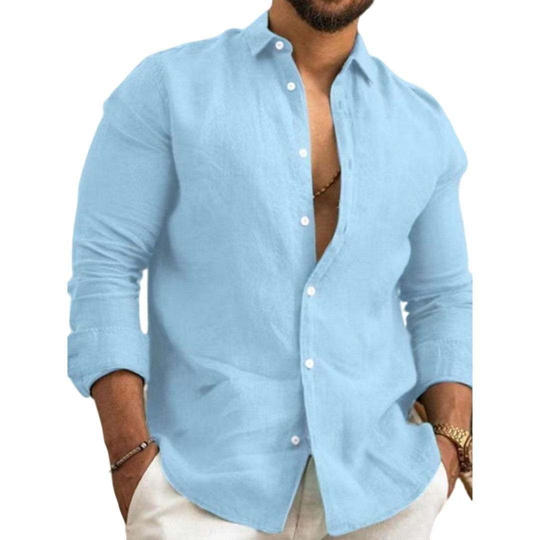 Rony | Men's cotton and linen spring and summer casual shirt