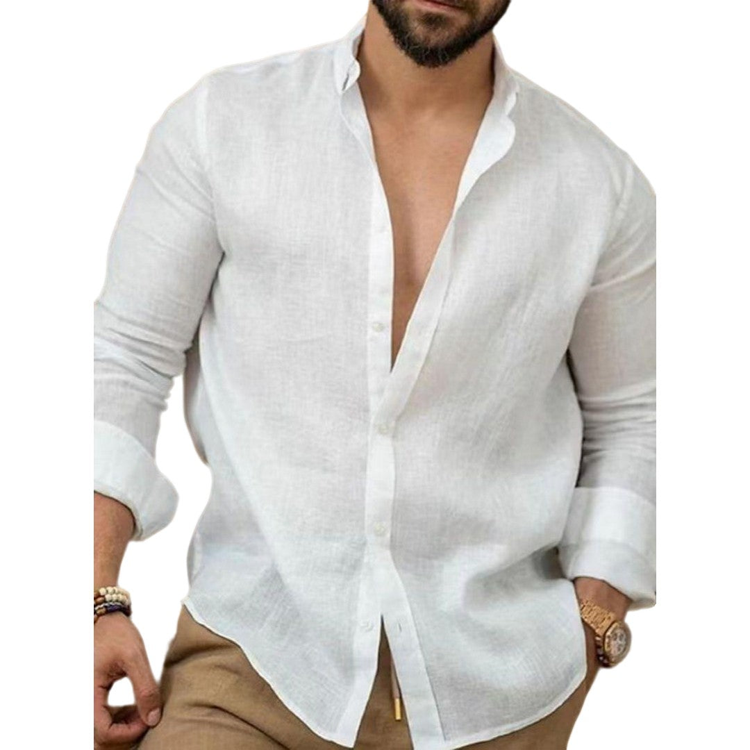 Rony | Men's cotton and linen spring and summer casual shirt