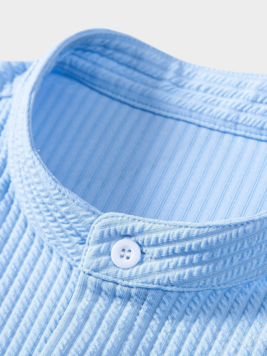 Gusto | Ribbed Stand Summer Collar Shirt