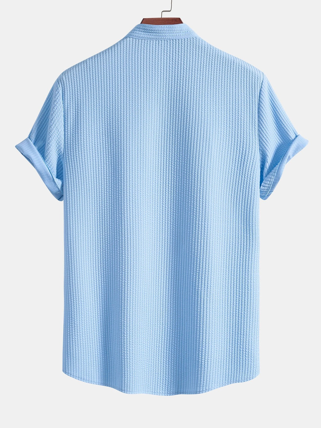 Gusto | Ribbed Stand Summer Collar Shirt