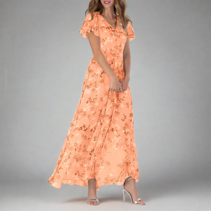 Jasmine | V-neck floral maxi dress